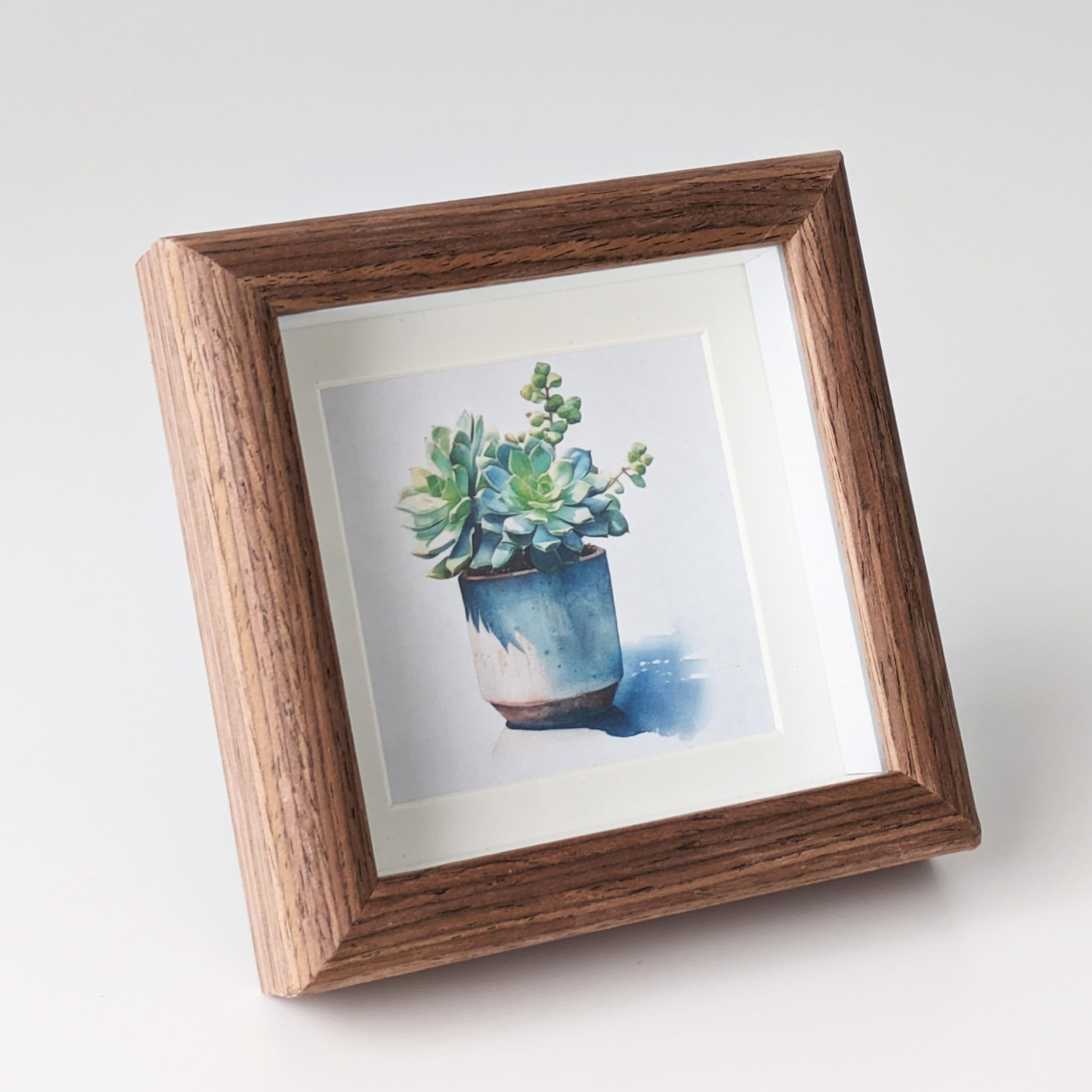 Amazon.com - PLUSCHEN 4X4 Wooden Picture Frame with 3x3 Mat, 4x4